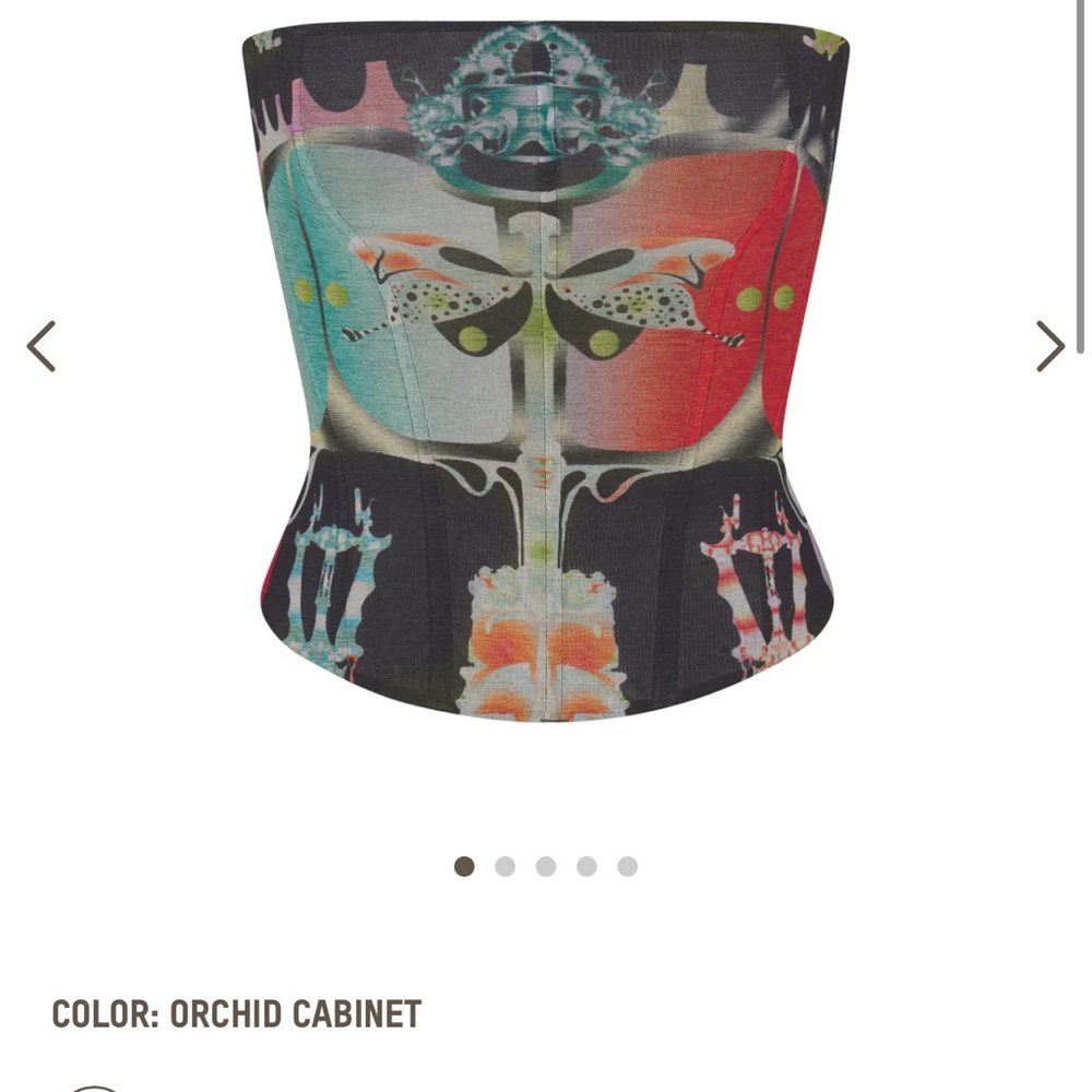 Skims Summer Mesh Corset in Orchid Cabinet